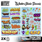 Gamers Guild AZ Green Stuff World Waterslide Decals: Train and Graffiti Mix Green Stuff World
