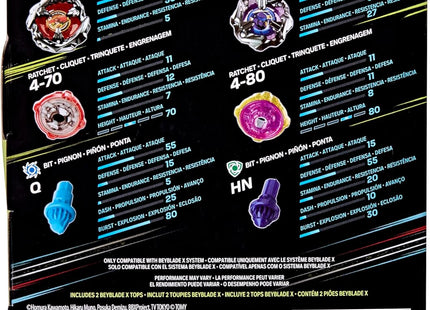 Gamers Guild AZ Hasbro Beyblade X: Beat Tyranno 4-70Q vs. Knife Shinobi 4-80HN Discontinue
