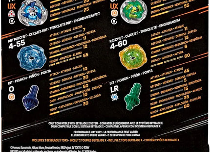 Gamers Guild AZ Hasbro Beyblade X: Circle Ghost 4-60LR vs Hack Viking 4-55O Dual Pack Discontinue