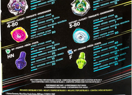 Gamers Guild AZ Hasbro Beyblade: X: Knife Shinobi 4-80HN & Keel Shark 3-80F Pack ACD Distribution