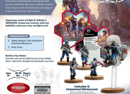Gamers Guild AZ Heroscape G.I. JOE Heroscape: COBRA Troopers & COBRA Flight Pod Common Army Expansion [Unpainted Edition] (Pre-Order) (Copy) Renegade Game Studios