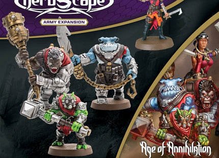 Gamers Guild AZ Heroscape Heroscape: Crimson Widow & Dreadnoughts of Caraway Cavern Army Expansion (Painted) (Pre-Order) Renegade Game Studios