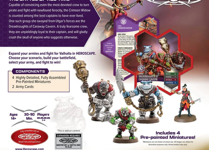 Gamers Guild AZ Heroscape Heroscape: Crimson Widow & Dreadnoughts of Caraway Cavern Army Expansion (Pre-Order) Renegade Game Studios
