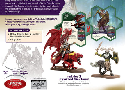 Gamers Guild AZ Heroscape Heroscape: Rising Tide – Sonlen & Halushia, Scion of the Wild Army Expansion Renegade Game Studios