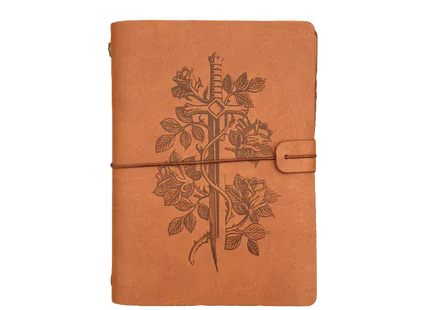 Gamers Guild AZ Hrothgar's Hoard Character Journal: Sword & Rose - Brown (Pre-Order) Quartermaster Direct