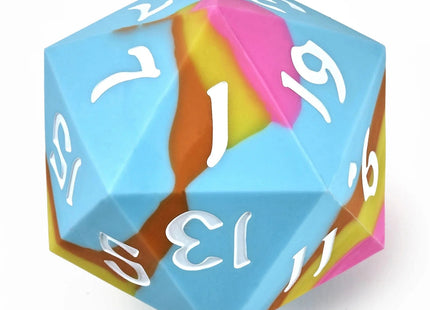 Gamers Guild AZ HYMGHO 55mm Chonk Rubber Silicon D20 - Radiant Whispers HYMGHO