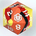 Gamers Guild AZ HYMGHO 55mm Chonk Rubber Silicon D20- The Fire Ball HYMGHO