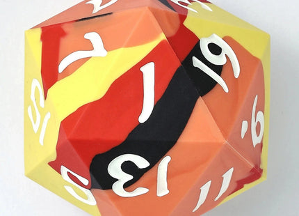 Gamers Guild AZ HYMGHO 55mm Chonk Rubber Silicon D20- The Fire Ball HYMGHO