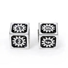 Gamers Guild AZ HYMGHO Cogcraft Fidget D6 - Vernmillion - Diesel - Black & Silver HYMGHO