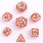 Gamers Guild AZ HYMGHO HY00203: Hollow Dragon Polyhedral Dice Set Filled With Gems - Copper HYMGHO
