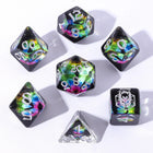 Gamers Guild AZ HYMGHO HY00330: Wyrmforged Rollers - Rounded Resin Polyhedral Dice - Dragon Eye Chromatic HYMGHO