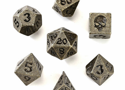Gamers Guild AZ HYMGHO HY00401: Unseelie Mini Metal RPG Dice Set - Ancient Bronze HYMGHO