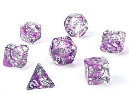 Gamers Guild AZ HYMGHO HY00498: Wyrmforged Rollers Round Edge Resin RPG Dice Set - Opossum HYMGHO