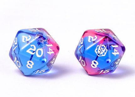 Gamers Guild AZ HYMGHO HY02011: Wyrmforged Rollers - Rounded Edge 8 Piece Polyhedral Dice set - Unicorn Tears HYMGHO