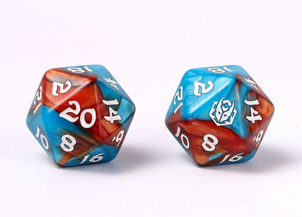 Gamers Guild AZ HYMGHO HY02012: Wyrmforged Rollers - Rounded Edge 8 Piece Polyhedral Dice set - Bard's Cloak HYMGHO