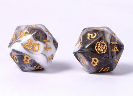 Gamers Guild AZ HYMGHO HY02020: 8pc Polyhedral Dice Set - Wraith Shadow HYMGHO