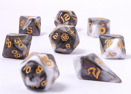 Gamers Guild AZ HYMGHO HY02020: 8pc Polyhedral Dice Set - Wraith Shadow HYMGHO