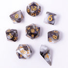 Gamers Guild AZ HYMGHO HY02020: 8pc Polyhedral Dice Set - Wraith Shadow HYMGHO