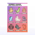 Gamers Guild AZ HYMGHO Quest's Reward Fine Art Sticker Sheet - Alignment Dragons HYMGHO