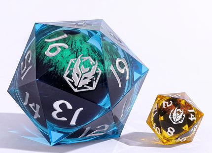 Gamers Guild AZ HYMGHO Sharp Edged Resin 55mm D20 - Titan's Eye HYMGHO