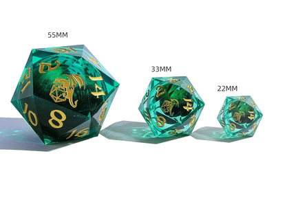Gamers Guild AZ HYMGHO Sharp Edged Resin LED 33mm D20 - Always Watching - Beholder's Gaze HYMGHO