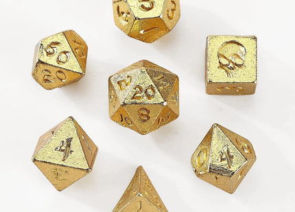 Gamers Guild AZ HYMGHO Unseelie Mini Metal RPG Dice Set - Gold HYMGHO