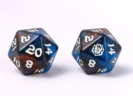 Gamers Guild AZ HYMGHO Wyrmforged Rollers - Rounded Edge 8 Piece Polyhedral Dice set - Mystic Nebula HYMGHO