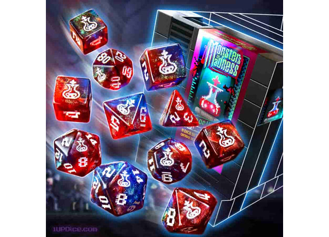 Gamers Guild AZ INFINITE BLACK LLC One-Up Dice: Polyhedral Cartridge 7ct Sets: Elixir of Vitality GTS