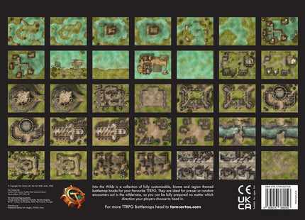 Gamers Guild AZ Into The WIlds Into the Wilds Battlemap Books - Swamps & Ruins Quartermaster Direct
