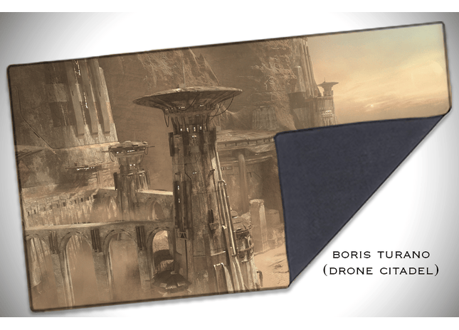 Gamers Guild AZ Ixion Gameworks Sovereign: Fall of Wormwood - Boris Turano (Drone Citadel) Playmat Kickstarter