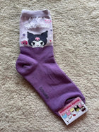 Gamers Guild AZ K-Wonderland Sanrio Kuromi Happy Cotton Crew Ankle Socks (Pre-Order) Faire