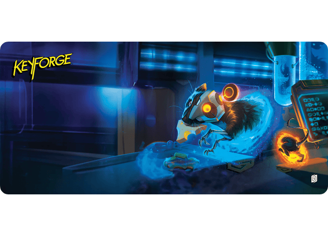 Gamers Guild AZ Keyforge Keyforge: Logos - "Quantum Mouse" Extra-Wide Playmat Asmodee