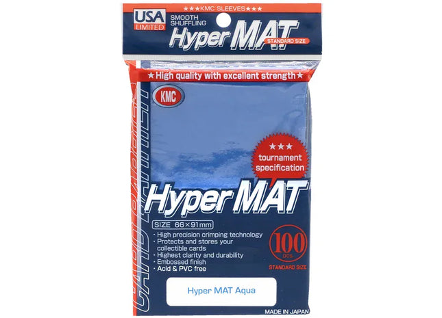 Gamers Guild AZ KMC KMC Card Sleeves: Standard Hyper Mat - Aqua 100ct AGD