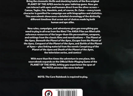 Gamers Guild AZ Magnetic Press Play Planet of the Apes RPG: The ANSA Files Sourcebook (Pre-Order) Quartermaster Direct