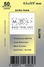 Gamers Guild AZ Make Them Last TBUSM 65x100 mm 50pcs Thick Matte Board Games & Card Sleeves Make Them Last