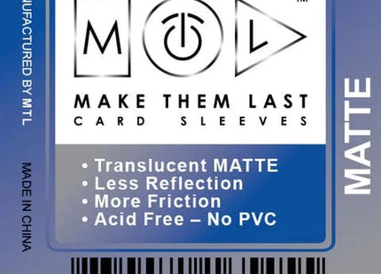 Gamers Guild AZ Make Them Last TMEUM 45x68 mm 50pcs Thick Matte Board Games & Card Sleeves Make Them Last