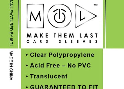 Gamers Guild AZ Make Them Last TMEV 44x63 mm 50pcs Thick Board Games & Card Sleeves Make Them Last
