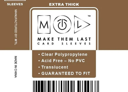 Gamers Guild AZ Make Them Last TS50 50x50 mm 50pcs Thick Board Games & Card Sleeves Make Them Last