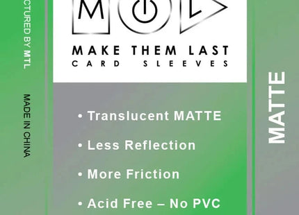 Gamers Guild AZ Make Them Last TSTNM 57.5x89 mm 50pcs Thick Matte Board Games & Card Sleeves Make Them Last