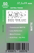 Gamers Guild AZ Make Them Last TSTNM 57.5x89 mm 50pcs Thick Matte Board Games & Card Sleeves Make Them Last