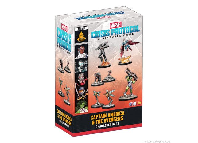 Gamers Guild AZ Marvel Crisis Protocol Marvel: Crisis Protocol - Captain America & The Avengers Character Pack (Pre-Order) Asmodee