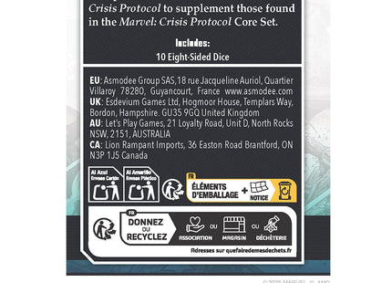 Gamers Guild AZ Marvel Crisis Protocol Marvel: Crisis Protocol - Dice Pack Asmodee
