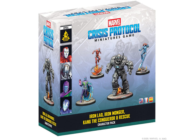 Gamers Guild AZ Marvel Crisis Protocol Marvel: Crisis Protocol - Iron Lad, Iron Monger, Kang the Conqueror & Rescue (Pre-Order) Asmodee