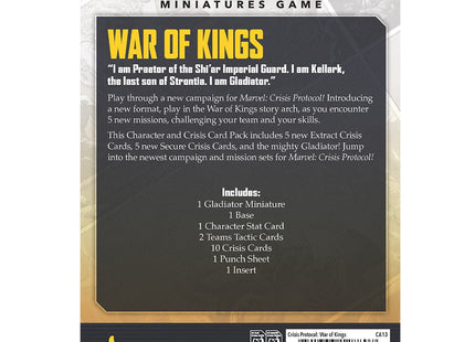 Gamers Guild AZ Marvel Crisis Protocol Marvel: Crisis Protocol – War of Kings Character and Crisis Card Pack (Pre-Order) Asmodee