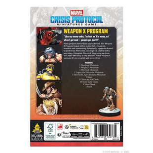 Gamers Guild AZ Marvel Crisis Protocol Marvel: Crisis Protocol - Weapon X Program Affiliation Pack (Pre-Order) Asmodee