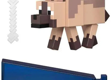 Gamers Guild AZ Mattel Minecraft: Redstone Charged Action Figure - Chestnut Wolf Discontinue