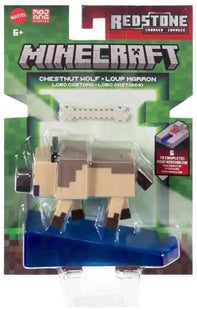 Gamers Guild AZ Mattel Minecraft: Redstone Charged Action Figure - Chestnut Wolf Discontinue