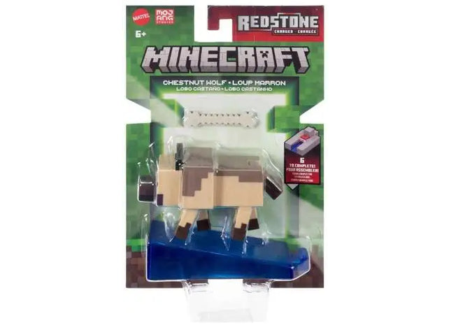 Gamers Guild AZ Mattel Minecraft: Redstone Charged Action Figure - Chestnut Wolf Discontinue