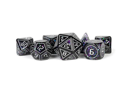 Gamers Guild AZ Metallic Dice Games 7-Die Set 16mm: Framed Void Metallic Dice Games