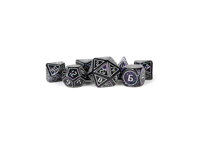 Gamers Guild AZ Metallic Dice Games 7-Die Set 16mm: Framed Void Metallic Dice Games